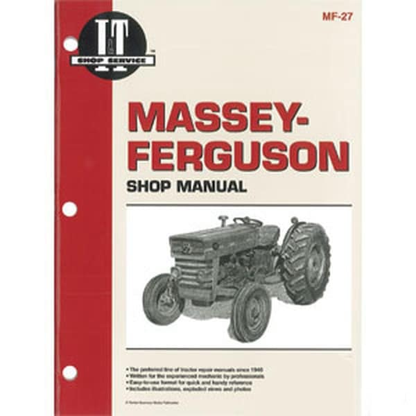 Aftermarket MF27 MF-27 I&T Shop Manual Fits Massey Ferguson Tractor 135 150 165 MAR60-0006 - main